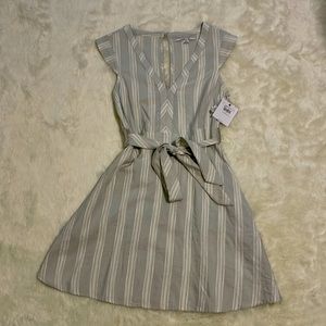Gray and White Dress with Pockets!